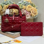 DIOR MINI 23 TOUJOURS BAG IN RUBY RED MACROCANNAGE LAMBSKIN