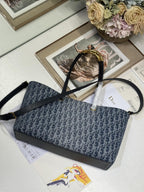 DIOR MEDIUM 37 TOUJOURS BAG IN BLUE MONOGRAM DENIM