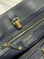 DIOR MEDIUM 37 TOUJOURS BAG IN BLUE MONOGRAM DENIM