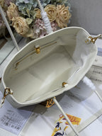 DIOR MEDIUM 37 TOUJOURS BAG IN WHITE MACROCANNAGE LAMBSKIN