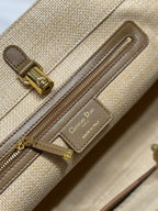 DIOR LARGE 41 TOUJOURS BAG IN BISQUE BEIGE CANNAGE RAFFIA