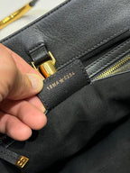 DIOR LARGE 41 TOUJOURS BAG IN BLACK MACROCANNAGE LAMBSKIN