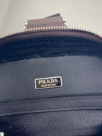 PRADA CHEST BAG 20 IN CHOCOLATE SAFFIANO LEATHER