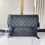 LOUIS VUITTON MESSENGER VOYAGER PM 33 IN GUN METAL MONOGRAM ECLIPSE CANVAS