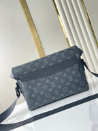 LOUIS VUITTON MESSENGER VOYAGER PM 33 IN GUN METAL MONOGRAM ECLIPSE CANVAS