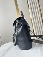 LOUIS VUITTON MONTSOURIS VIBE PM BACKPACK 30 IN BLACK LAMBSKIN SILVER CHAIN