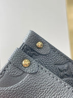 LOUIS VUITTON ONTHEGO PM 25 IN GUN METAL EMBOSSED CALFSKIN