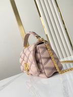 LOUIS VUITTON GO-14 MM 23 IN LIGHT PINK QUILTED LAMBSKIN GOLD HARDWRE