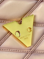 LOUIS VUITTON GO-14 MM 23 IN LIGHT PINK QUILTED LAMBSKIN GOLD HARDWRE