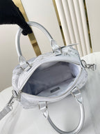 LOUIS VUITTON SPEEDY BANDOULIÈRE 25 IN GRADIENT SILVER MONOGRAM NYLON SILVER HARDWARE