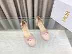 DIOR PEARL MARY JANE PUMP IN LIGHT PINK LAMBSKIN 30 MM