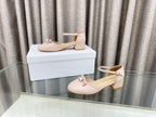 DIOR PEARL MARY JANE PUMP IN LIGHT PINK LAMBSKIN 30 MM
