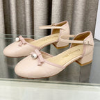 DIOR PEARL MARY JANE PUMP IN LIGHT PINK LAMBSKIN 30 MM