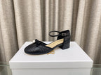 DIOR PEARL MARY JANE PUMP IN BLACK LAMBSKIN 30 MM