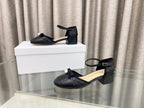 DIOR PEARL MARY JANE PUMP IN BLACK LAMBSKIN 30 MM