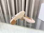 DIOR PEARL MARY JANE SLINGBACKS IN LIGHT PINK LAMBSKIN 30 MM