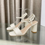 DIOR DWAY HIGH HEEL EMBROIDERED SANDAL WHITE CALFSKIN 75 MM