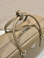 PRADA BRIEFCASE 40 IN DRIED MOSS GRAINED CALFSKIN