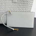 BOTTEGA VENETA LARGE CABAT 51 IN RHINO GRAY LAMBSKIN