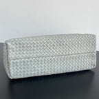 BOTTEGA VENETA LARGE CABAT 51 IN RHINO GRAY LAMBSKIN