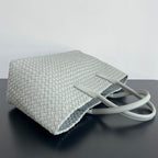 BOTTEGA VENETA LARGE CABAT 51 IN RHINO GRAY LAMBSKIN