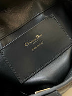 DIOR MINI TOUJOURS BUCKET BAG 18 IN BLACK CANNAGE CALFSKIN