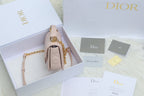 DIOR JOLIE TOP HANDLE BAG 19 IN PALE PINK CANNAGE CALFSKIN