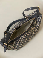 DIOR LARGE D-JOURNEY SHOULDER BAG 33 IN BLACK MONOGRAM OBLIQUE JACQUARD