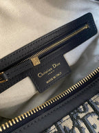 DIOR MEDIUM D-JOURNEY SHOULDER BAG 25 IN BLACK MONOGRAM OBLIQUE JACQUARD