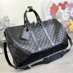 LOUIS VUITTON KEEPALL 45 BANDOULIERE BLACK EMPREINTE INFINI