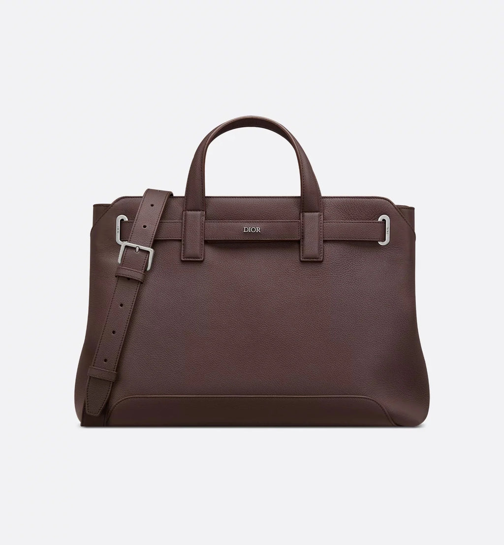 Medium Dior Normandie Tote Bag Brown Dior Icons Calfskin