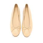 CHANEL BALLET FLATS BEIGE LAMBSKIN