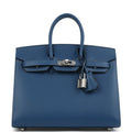 Hermès Birkin Sellier 25 Deep Bleu Madame Palladium Hardware