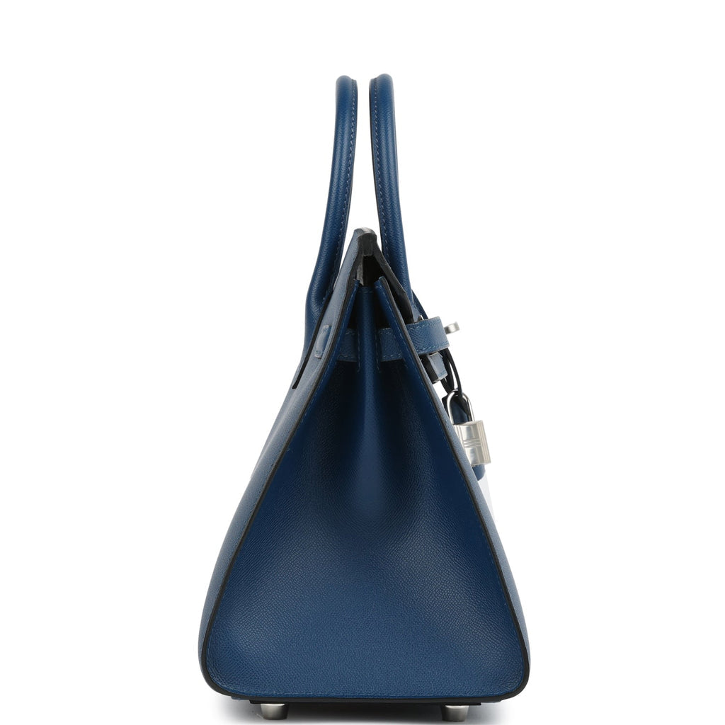 Hermès Birkin Sellier 25 Deep Bleu Madame Palladium Hardware