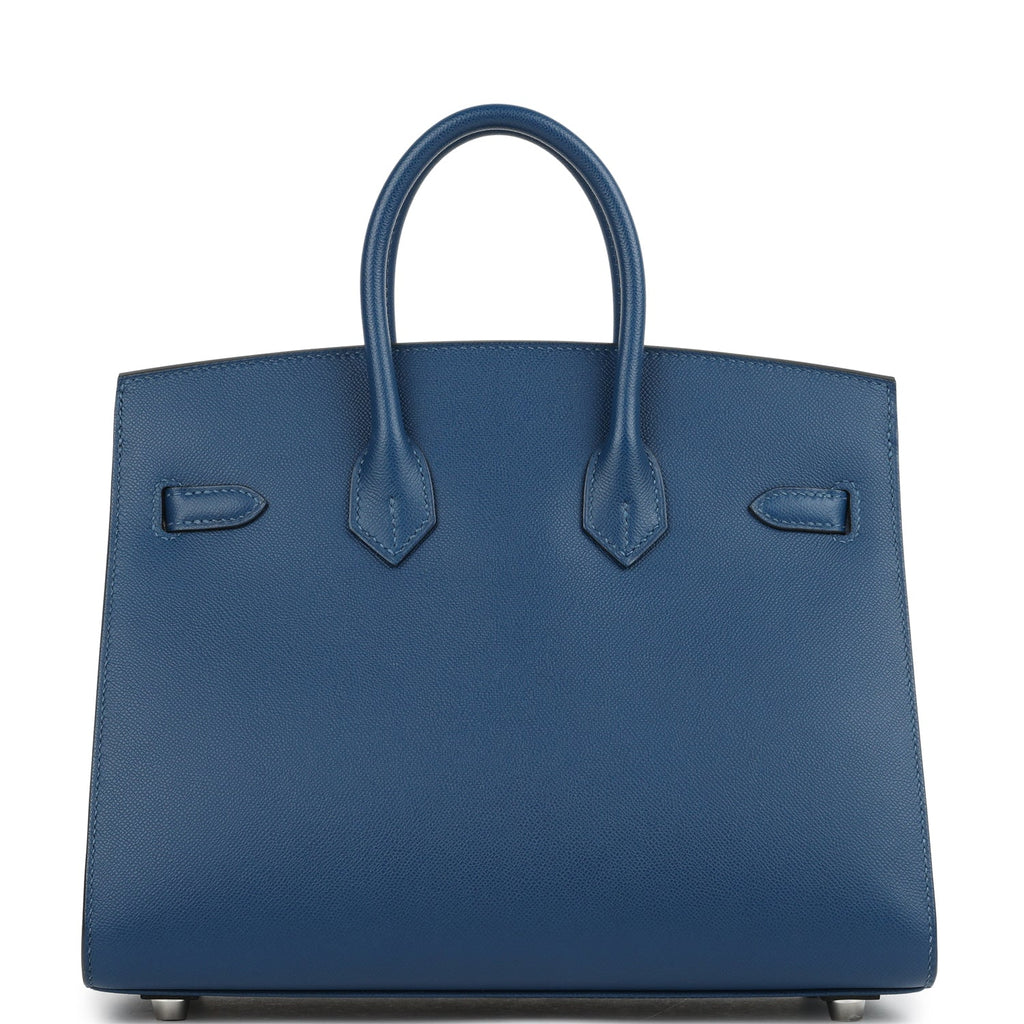 Hermès Birkin Sellier 25 Deep Bleu Madame Palladium Hardware