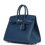 Hermès Birkin Sellier 25 Deep Bleu Madame Palladium Hardware