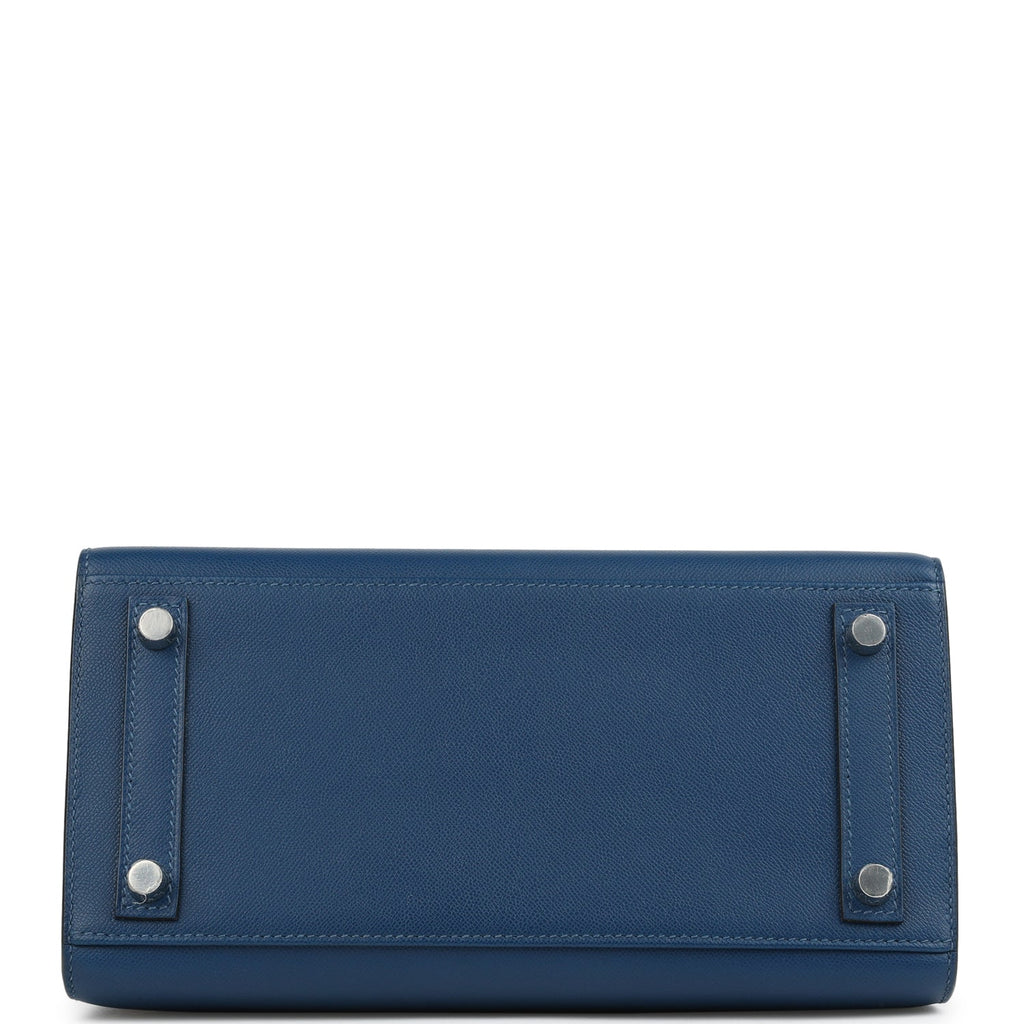 Hermès Birkin Sellier 25 Deep Bleu Madame Palladium Hardware