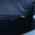 Hermès Birkin Sellier 25 Deep Bleu Madame Palladium Hardware