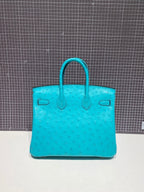 HERMES BIRKIN 30CM CLOUD BLUE OSTRICH LEATHER GOLD HARDWARE