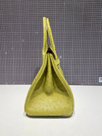 HERMES BIRKIN 30CM LIME OSTRICH LEATHER GOLD HARDWARE