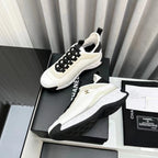 CHANEL Bubble Quilted Trainer Sneaker White