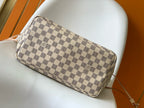 LOUIS VUITTON NEVERFULL MM 32 GREY CREAM DAMIER AZUR INSIDE COLOUR 1