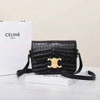 CELINE TRIOMPHE TEEN 18 BLACK ALLIGATOR SKIN