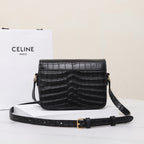 CELINE TRIOMPHE TEEN 18 BLACK ALLIGATOR SKIN