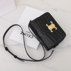CELINE TRIOMPHE TEEN 18 BLACK ALLIGATOR SKIN