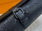 LOUIS VUITTON ETUI 3 MONTRES MONOGRAM TAURILLON BLACK CALFSKIN