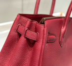 HERMES BIRKIN 25CM BURGUNDY CALFSKIN GOLD HARDWARE