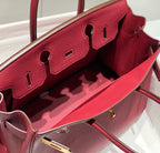 HERMES BIRKIN 25CM BURGUNDY CALFSKIN GOLD HARDWARE