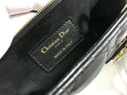 DIOR LARGE 32 LADY BAG IN BLACK LAMBSKIN WITH GOLD HARDWARE