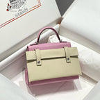 HERMES KELLY DOLL PICTO MINI 18 PINK MIX BROWN CALFSKIN